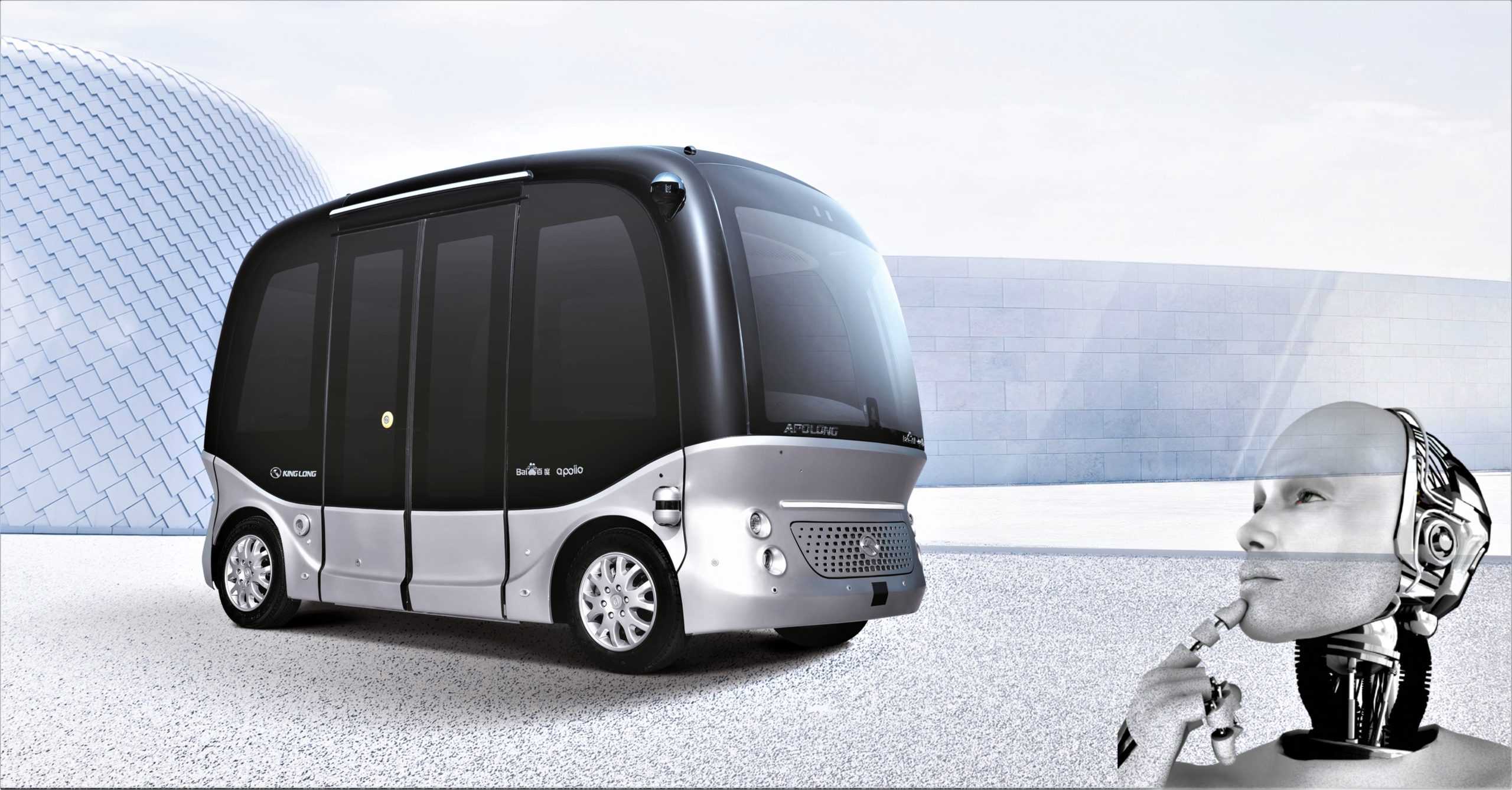 minibus con conducción autónoma