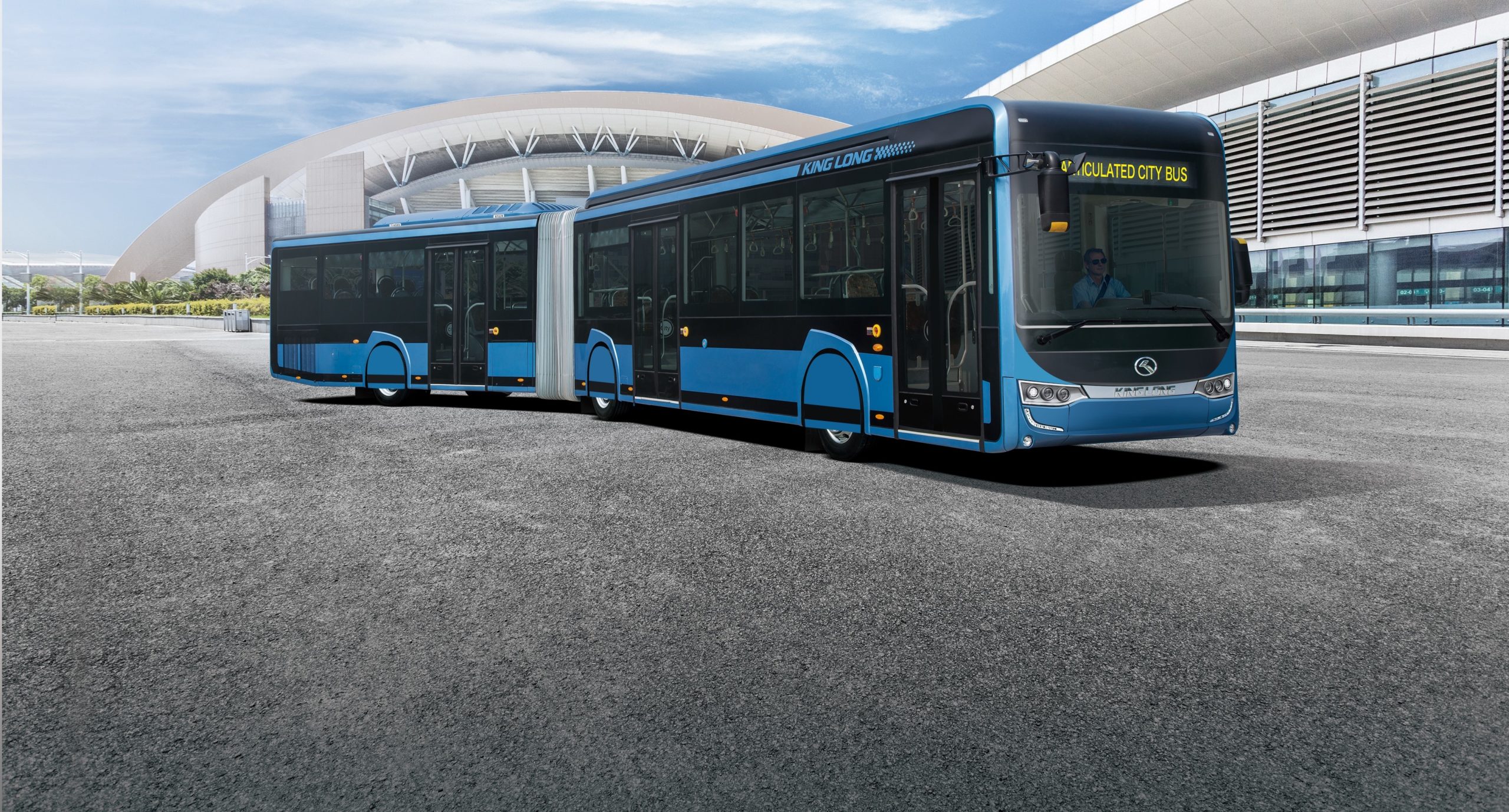 autobuses electricos articulados 18m king long tipo tranvía