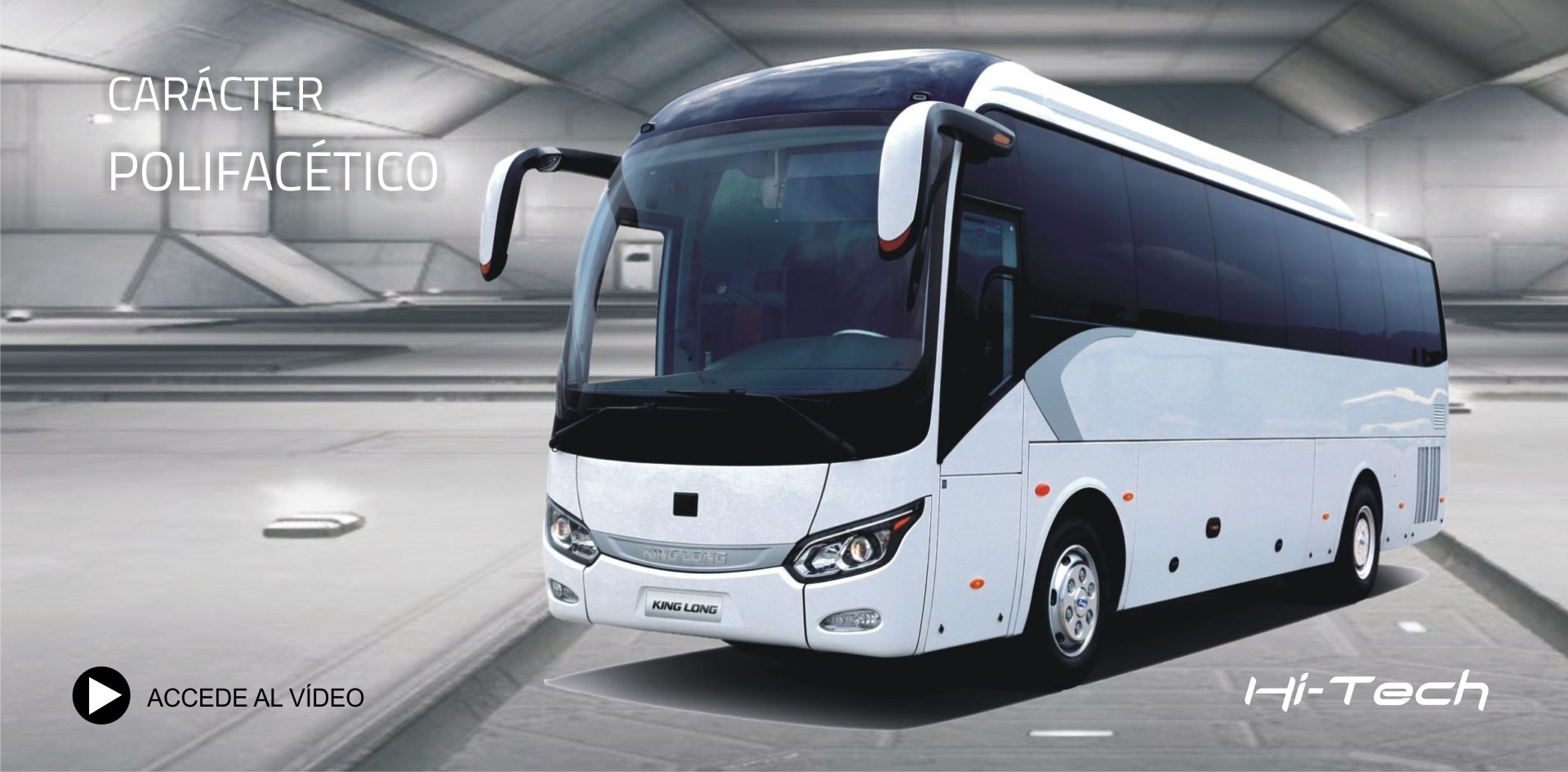 COCHERA DE AUTOBUSES CON UN KING LONG C9