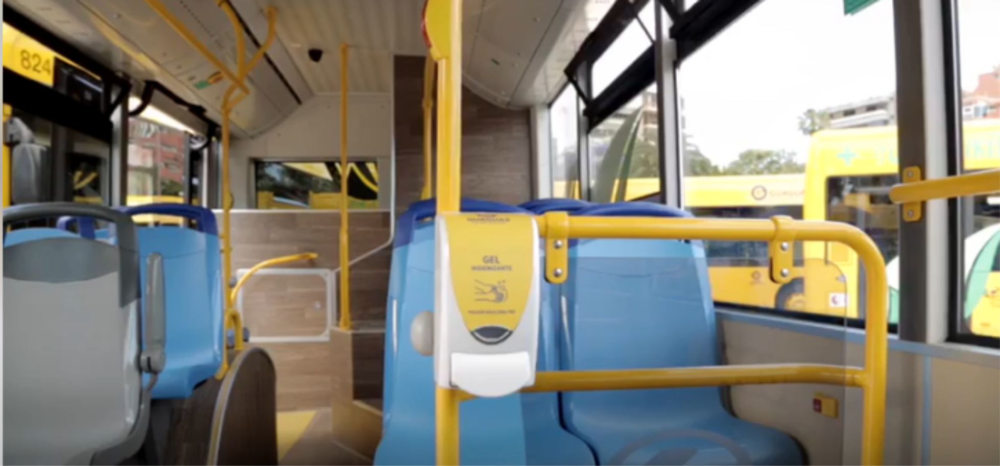 parte trasera interior autobuses híbridos urbanos king long